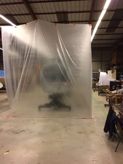 Restauration de l'A-26 Invader : création d'une cabine de peinture